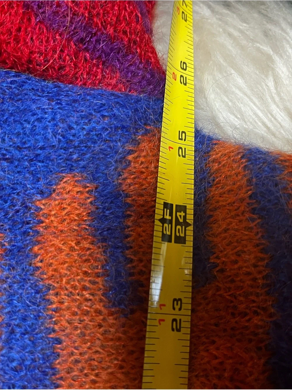 VTG 90s Southwest Boho Mohair Fuzzy Artsy Festival Wool Oversized Blanket Coat M